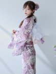 画像3: 【即日発送】モーブパープル×ホワイトダリア浴衣 OBI-g-500-kj-2-P / HIMO-900-yn-4-GYxGY / HEKO-800-sb-5-WH / YA-73-kn-MVPL / YA-68-kn-PL / GETA-01-kj-3-IV/ [YMT] (3)