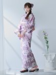 画像4: 【即日発送】モーブパープル×ホワイトダリア浴衣 OBI-g-500-kj-2-P / HIMO-900-yn-4-GYxGY / HEKO-800-sb-5-WH / YA-73-kn-MVPL / YA-68-kn-PL / GETA-01-kj-3-IV/ [YMT] (4)