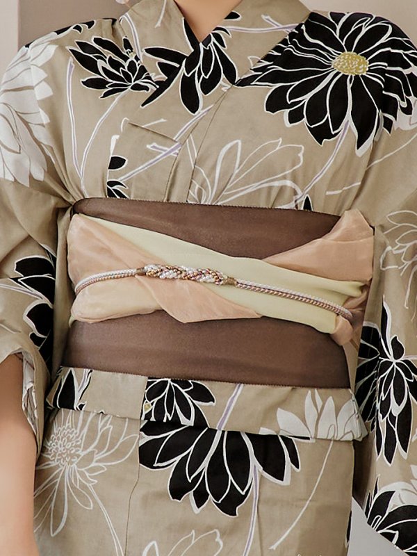 画像20: 【即日発送】レトロモダンマーガレット浴衣【浴衣３点セット 浴衣/帯/下駄】[YMT] (20)