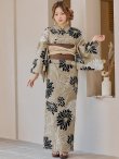 画像4: 【即日発送】レトロモダンマーガレット浴衣 OBI-hira-100-ok-2-BRxBE / HIMO-900-yn-7-MOC / HEKO-800-sb-3-BR / YA-72-kn-MOC / GETA-01-kj-5-MOC/ [YMT] (4)