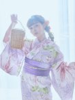 画像11: 【即日発送】ニュアンス朝顔ピンク浴衣 OBI-g-500-kj-3-PL / HIMO-900-yn-8-P / HEKO-800-sb-5-WH / YA-943-kj-PL / YA-982-kn-P / GETA-01-kj-7-P / [YMT] (11)