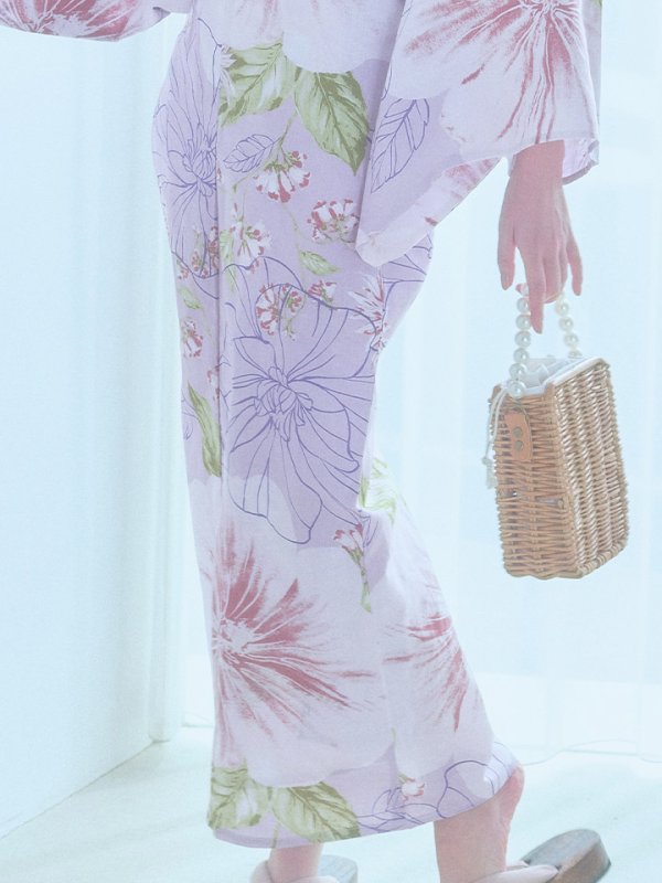 画像19: 【即日発送】ニュアンス朝顔ピンク浴衣【浴衣３点セット 浴衣/帯/下駄】[YMT] (19)