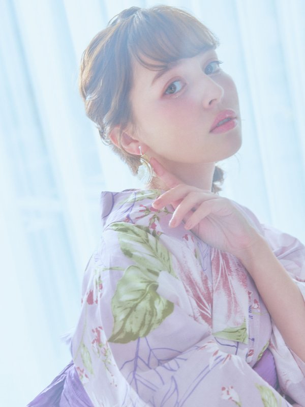 画像5: 【即日発送】ニュアンス朝顔ピンク浴衣【浴衣３点セット 浴衣/帯/下駄】[YMT] (5)