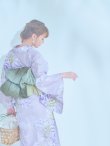 画像10: 【即日発送】くすみパープル藤の花浴衣 OBI-g-500-kj-6-GR / HIMO-900-yn-5-IV / HEKO-800-sb-5-WH / YA-1029-wk-MVPL / GETA-01-kj-7-P/ [YMT] (10)