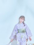 画像17: 【即日発送】くすみパープル藤の花浴衣 OBI-g-500-kj-6-GR / HIMO-900-yn-5-IV / HEKO-800-sb-5-WH / YA-1029-wk-MVPL / GETA-01-kj-7-P/ [YMT] (17)