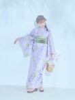 画像6: 【即日発送】くすみパープル藤の花浴衣 OBI-g-500-kj-6-GR / HIMO-900-yn-5-IV / HEKO-800-sb-5-WH / YA-1029-wk-MVPL / GETA-01-kj-7-P/ [YMT] (6)