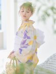 画像10: 【即日発送】鮮やか×大柄フラワー浴衣【浴衣３点セット 浴衣/帯/下駄】[YMT] (10)