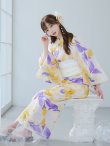 画像3: 【即日発送】鮮やか×大柄フラワー浴衣【浴衣３点セット 浴衣/帯/下駄】[YMT] (3)