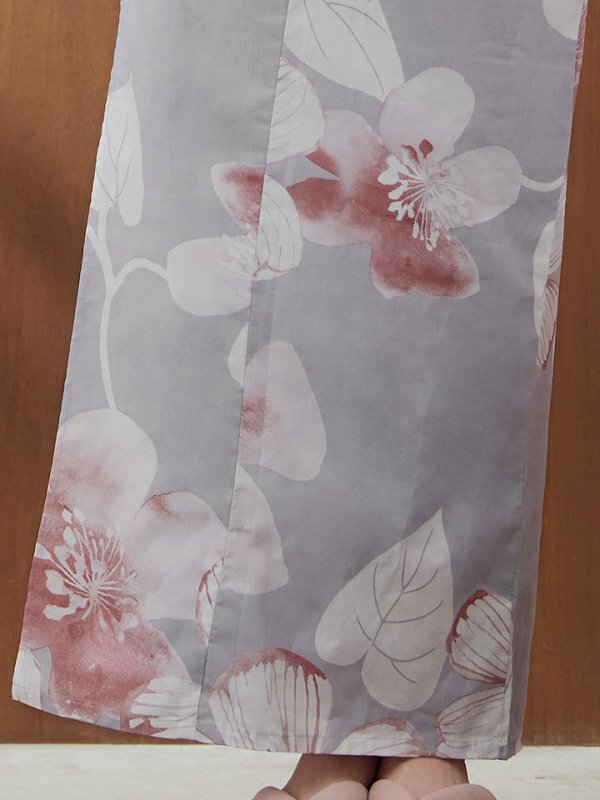 画像17: 【即日発送】シック大人フラワー浴衣【浴衣３点セット 浴衣/帯/下駄】[YMT] (17)