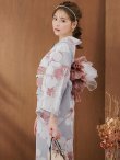 画像3: 【即日発送】シック大人フラワー浴衣 OBI-siwa-200-kj-8-P / HIMO-903-kj-W / HEKO-800-sb-5-WH / YA-1079-kj-8-W / GETA-01-kj-7-P/ [YMT] (3)