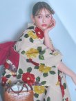 画像10: 【即日発送】モダン椿浴衣 OBI-siwa-202-ok-10-R / HIMO-902-kj-2-MUS / HEKO-800-sb-5-WH / YA-1026-kn-R / GETA-02-ok-7-R/ [YMT] (10)