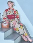 画像2: 【即日発送】モダン椿浴衣 OBI-siwa-202-ok-10-R / HIMO-902-kj-2-MUS / HEKO-800-sb-5-WH / YA-1026-kn-R / GETA-02-ok-7-R/ [YMT] (2)