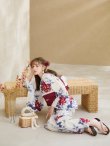 画像15: 【即日発送】ホワイト×レッド牡丹浴衣 OBI-siwa-202-ok-10-R / HIMO-902-kj-5-RosePK / HEKO-800-sb-5-WH / YA-72-kn-R / GETA-02-ok-7-R/ [YMT] (15)