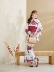 画像6: 【即日発送】ホワイト×レッド牡丹浴衣 OBI-siwa-202-ok-10-R / HIMO-902-kj-5-RosePK / HEKO-800-sb-5-WH / YA-72-kn-R / GETA-02-ok-7-R/ [YMT] (6)