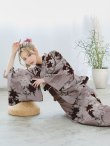 画像17: 【即日発送】ブラウンパープルリリー浴衣【浴衣３点セット 浴衣/帯/下駄】OBI-siwa-202-ok-16-WR / HIMO-900-yn-7-MOC / HEKO-800-sb-3-BR / YA-1027-wk-PL / GETA-02-ok-4-MOC / [YMT] (17)