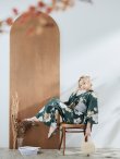 画像11: 【即日発送】ディープグリーン×イエローフラワー浴衣 OBI-siwa-202-ok-8-GY / HIMO-900-yn-4-GYxGY / HEKO-800-sb-5-WH / YA-1027-wk-IV / GETA-02-ok-4-MOC/ [YMT] (11)