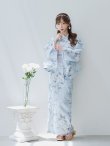 画像10: 【即日発送】クラシカルローズブルー浴衣【浴衣３点セット 浴衣/帯/下駄】[YMT] (10)