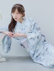 画像11: 【即日発送】クラシカルローズブルー浴衣【浴衣３点セット 浴衣/帯/下駄】[YMT] (11)
