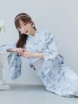 画像6: 【即日発送】クラシカルローズブルー浴衣【浴衣３点セット 浴衣/帯/下駄】[YMT] (6)