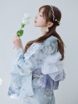 画像9: 【即日発送】クラシカルローズブルー浴衣【浴衣３点セット 浴衣/帯/下駄】[YMT] (9)