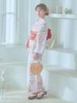 画像20: 【即日発送！】クリームイエロー×オレンジ紫陽花浴衣 OBI-g-500-kj-4-OR / HIMO-900-yn-5-IV / HEKO-800-sb-5-WH / YA-1027-wk-P / GETA-02-ok-2-IV / [YMT] (20)