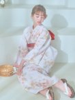 画像6: 【即日発送！】クリームイエロー×オレンジ紫陽花浴衣 OBI-g-500-kj-4-OR / HIMO-900-yn-5-IV / HEKO-800-sb-5-WH / YA-1027-wk-P / GETA-02-ok-2-IV / [YMT] (6)