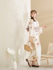 画像15: 【即日発送】アイボリーフラワー浴衣 OBI-siwa-202-ok-1-BE / HIMO-900-yn-7-MOC / HEKO-800-sb-5-WH / YA-1029-wk-P / GETA-02-ok-4-MOC/ [YMT] (15)