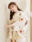 画像3: 【即日発送】アイボリーフラワー浴衣 OBI-siwa-202-ok-1-BE / HIMO-900-yn-7-MOC / HEKO-800-sb-5-WH / YA-1029-wk-P / GETA-02-ok-4-MOC/ [YMT] (3)