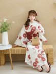 画像10: 【即日発送】レッドフラワーモダン浴衣 OBI-siwa-200-kj-10-TRC / HIMO-902-kj-3-TRC / HEKO-800-sb-5-WH / YA-1026-kn-R / GETA-02-ok-8-RoseP/ [YMT] (10)