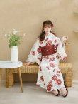 画像11: 【即日発送】レッドフラワーモダン浴衣 OBI-siwa-200-kj-10-TRC / HIMO-902-kj-3-TRC / HEKO-800-sb-5-WH / YA-1026-kn-R / GETA-02-ok-8-RoseP/ [YMT] (11)