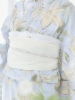 画像18: 【即日発送】アイシーリリーフラワー浴衣 OBI-siwa-202-ok-5-IV / HIMO-900-yn-5-IV / HEKO-800-sb-5-WH / YA-1079-kj-7-W / GETA-02-ok-2-IV / [YMT] (18)