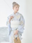 画像3: 【即日発送】アイシーリリーフラワー浴衣 OBI-siwa-202-ok-5-IV / HIMO-900-yn-5-IV / HEKO-800-sb-5-WH / YA-1079-kj-7-W / GETA-02-ok-2-IV / [YMT] (3)