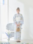 画像6: 【即日発送】アイシーリリーフラワー浴衣 OBI-siwa-202-ok-5-IV / HIMO-900-yn-5-IV / HEKO-800-sb-5-WH / YA-1079-kj-7-W / GETA-02-ok-2-IV / [YMT] (6)