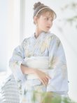 画像8: 【即日発送】アイシーリリーフラワー浴衣 OBI-siwa-202-ok-5-IV / HIMO-900-yn-5-IV / HEKO-800-sb-5-WH / YA-1079-kj-7-W / GETA-02-ok-2-IV / [YMT] (8)