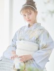 画像9: 【即日発送】アイシーリリーフラワー浴衣 OBI-siwa-202-ok-5-IV / HIMO-900-yn-5-IV / HEKO-800-sb-5-WH / YA-1079-kj-7-W / GETA-02-ok-2-IV / [YMT] (9)