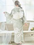 画像24: 【即日発送】くすみグリーン×ホワイトフラワー浴衣 siwa-41ok / HIMO-900-yn-5-IV / HEKO-800-sb-5-WH / YA-81-kn-W / YA-68-kn-YEBE / GETA-02-ok-2-IV/ [YMT] (24)