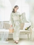 画像5: 【即日発送】くすみグリーン×ホワイトフラワー浴衣 siwa-41ok / HIMO-900-yn-5-IV / HEKO-800-sb-5-WH / YA-81-kn-W / YA-68-kn-YEBE / GETA-02-ok-2-IV/ [YMT] (5)