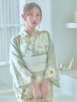 画像8: 【即日発送】くすみグリーン×ホワイトフラワー浴衣 OBI-siwa-202-ok-5-IV / HIMO-900-yn-5-IV / HEKO-800-sb-5-WH / YA-81-kn-W / YA-1081-kj-IV / GETA-02-ok-2-IV/ [YMT] (8)