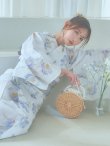 画像14: 【即日発送！】ホワイト×アイシーフラワー浴衣 OBI-siwa-202-ok-8-GY / HIMO-900-yn-4-GYxGY / HEKO-800-sb-5-WH / YA-1027-wk-IV / GETA-02-ok-4-MOC/ [YMT] (14)