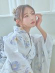 画像18: 【即日発送！】ホワイト×アイシーフラワー浴衣 OBI-siwa-202-ok-8-GY / HIMO-900-yn-4-GYxGY / HEKO-800-sb-5-WH / YA-1027-wk-IV / GETA-02-ok-4-MOC/ [YMT] (18)