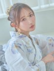 画像21: 【即日発送！】ホワイト×アイシーフラワー浴衣 OBI-siwa-202-ok-8-GY / HIMO-900-yn-4-GYxGY / HEKO-800-sb-5-WH / YA-1027-wk-IV / GETA-02-ok-4-MOC/ [YMT] (21)