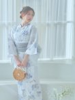 画像6: 【即日発送！】ホワイト×アイシーフラワー浴衣 OBI-siwa-202-ok-8-GY / HIMO-900-yn-4-GYxGY / HEKO-800-sb-5-WH / YA-1027-wk-IV / GETA-02-ok-4-MOC/ [YMT] (6)