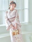 画像5: 【即日発送】ピンクベージュ×ホワイトローズ浴衣【浴衣３点セット 浴衣/帯/下駄】OBI-siwa-202-ok-1-BE / HIMO-903-kj-W / HEKO-800-sb-5-WH / YA-74-kn-P / GETA-02-ok-5-P / [YMT] (5)