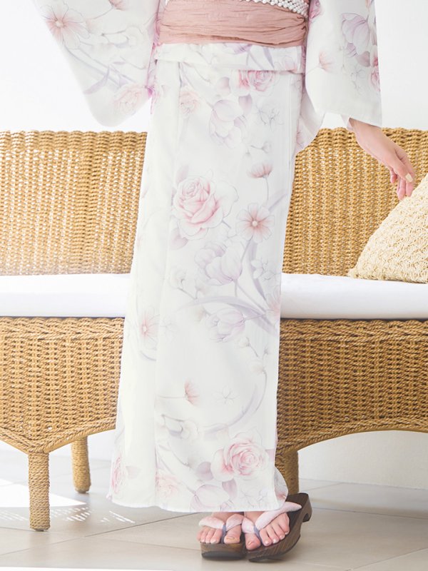 画像20: 【即日発送】アイシーピンクフラワー浴衣【浴衣３点セット 浴衣/帯/下駄】[YMT] (20)