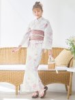 画像4: 【即日発送】アイシーピンクフラワー浴衣 OBI-siwa-200-kj-8-P / HIMO-903-kj-W / HEKO-800-sb-5-WH / YA-1024-wk-P / GETA-02-ok-5-P/ [YMT] (4)