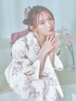 画像10: 【即日発送】くすみカラー× 水彩フラワー浴衣 OBI-siwa-202-ok-17-BR / HIMO-900-yn-4-GYxGY / HEKO-800-sb-5-WH / YA-73-kn-MVPL / GETA-02-ok-4-MOC/ [YMT] (10)