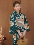 画像11: 【即日発送！】グリーン×牡丹浴衣 OBI-hira-100-ok-9-PxBR / HIMO-900-yn-7-MOC / HEKO-800-sb-3-BR / YA-953-kn-W / GETA-02-ok-4-MOC/ [YMT] (11)