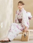 画像11: 【即日発送】パープルピンクフラワー浴衣 OBI-siwa-202-ok-17-BR / HIMO-900-yn-7-MOC / HEKO-800-sb-5-WH / YA-1024-wk-BE / GETA-02-ok-8-RoseP/ [YMT] (11)
