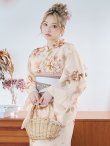 画像9: 【即日発送】リッチベージュダリア浴衣【浴衣３点セット 浴衣/帯/下駄】[YMT] (9)