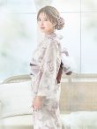 画像9: 【即日発送】くすみカラー×パープルダリア浴衣 OBI-siwa-202-ok-17-BR / HIMO-900-yn-8-P / HEKO-800-sb-5-WH / YA-68-kn-P / YA-1017-am-W / GETA-02-ok-5-P / [YMT] (9)